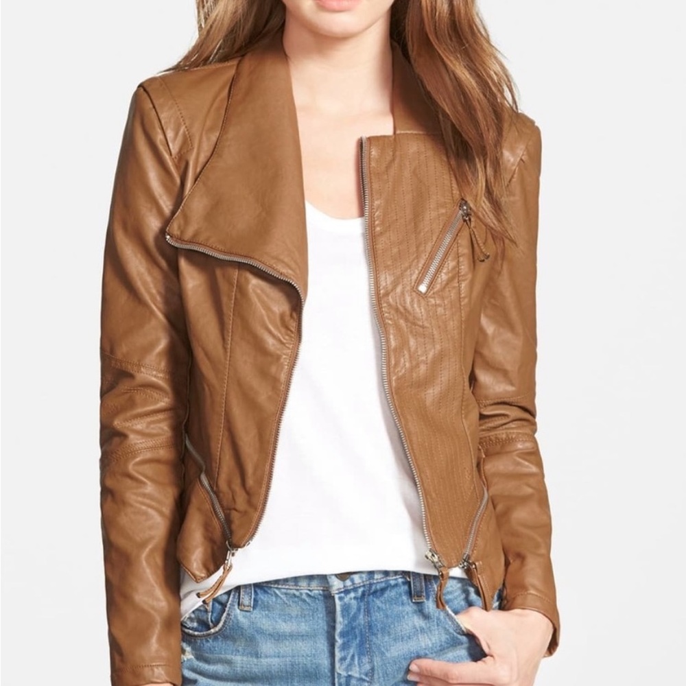 Blank NYC Brown Leather Jacket (S)